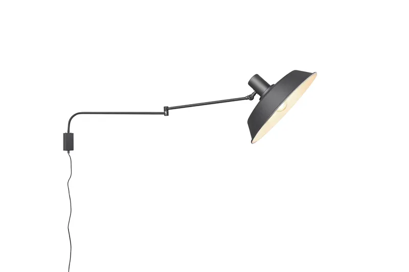 Bolder Vägglampa E27 mattsvart, Matt svart
