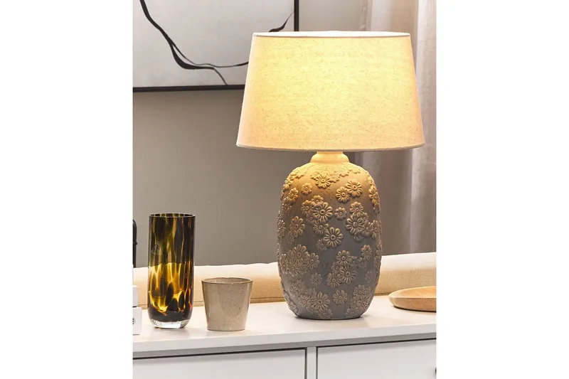 Bracto Bordslampa 46 cm E27 - Grå/Ljusbeige - Belysning & el - Inomhusbelysning & lampor - Bordslampor