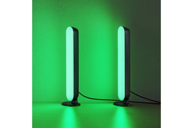 Game LED Bordslampa 2-pack svart RGB - Svart - Belysning & el - Inomhusbelysning & lampor - Fönsterlampa - Fönsterlampa på fot