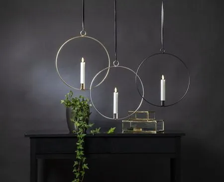 Flamme Ring Inomhusdekoration 28.5 cm - svart och vit - Belysning & el - Inomhusbelysning & lampor - Dekorationsbelysning