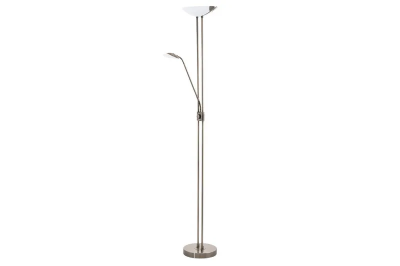 Golvlampa Eglo Baya Led Bronserad Vit, Satinerad - Vit/Brons - Belysning & el - Inomhusbelysning & lampor - Golvlampa - Tvåarmad golvlampa