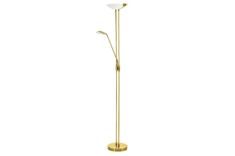 Golvlampa Eglo Baya Led Mässing Vit, Satinerad, Vit/Mässing