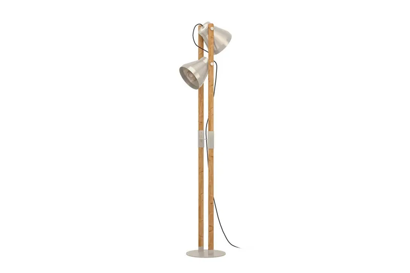 Golvlampa Eglo Cawton - Brun - Belysning & el - Inomhusbelysning & lampor - Golvlampa - Tvåarmad golvlampa