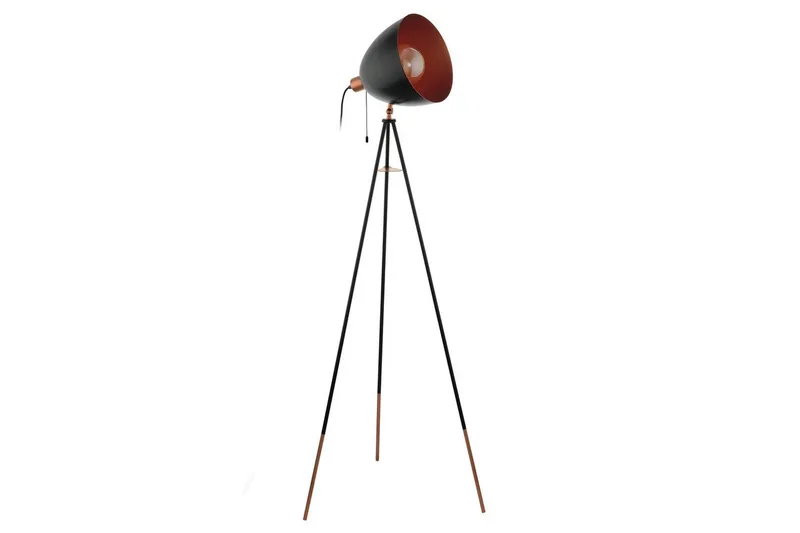 Golvlampa Eglo Chester, Svart/Koppar