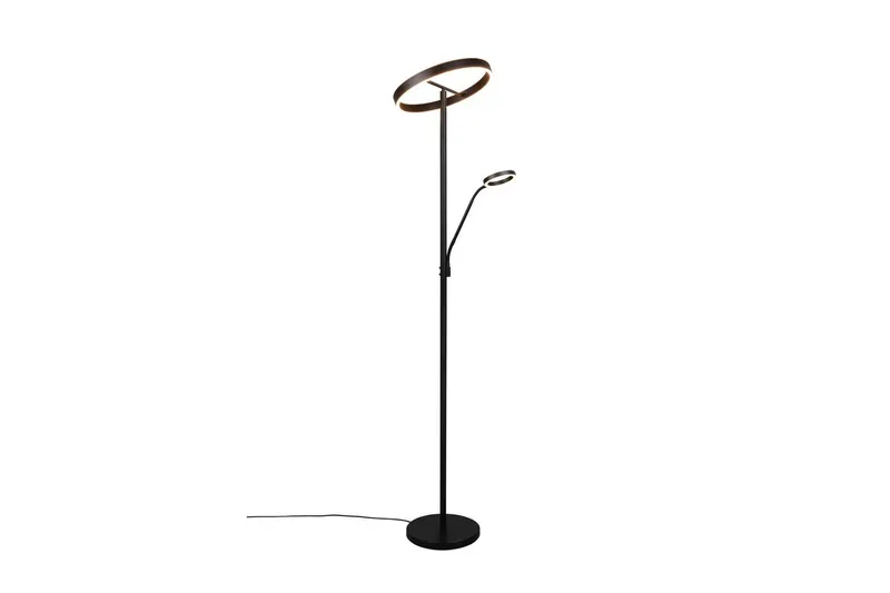 Golvlampa TRIO Willis Mattsvart - Mattsvart - Belysning & el - Inomhusbelysning & lampor - Golvlampa - Tvåarmad golvlampa