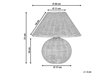 Gyarki Bordslampa 31 cm E27 - Naturlig - Belysning & el - Inomhusbelysning & lampor - Bordslampor