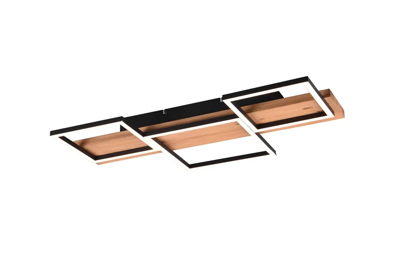 Harper LED Plafond 65 cm mattsvart/ trä - Trä - Belysning & el - Inomhusbelysning & lampor - Kökslampa - Taklampa kök