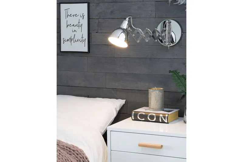 Klarve Vägglampa 2 st E14 - Silver - Belysning & el - Inomhusbelysning & lampor - Sänglampor & nattduksbordslampa - Sänglampa vägg
