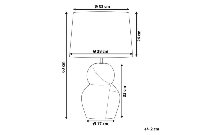 Korska Bordslampa 63 cm E27 - Svart/Vit - Belysning & el - Inomhusbelysning & lampor - Bordslampor