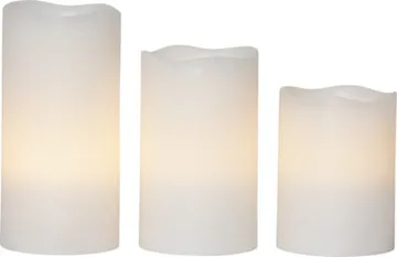 May LED Blockljus 3-pack 7.5 cm - marmorerad vit - Belysning & el - Inomhusbelysning & lampor - Dekorationsbelysning