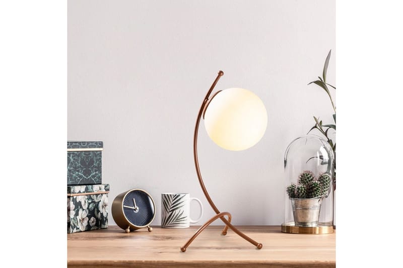 Bordslampa Melra Vit / Koppar - Vit / Koppar - Belysning & el - Inomhusbelysning & lampor - Sänglampor & nattduksbordslampa - Sänglampa bord