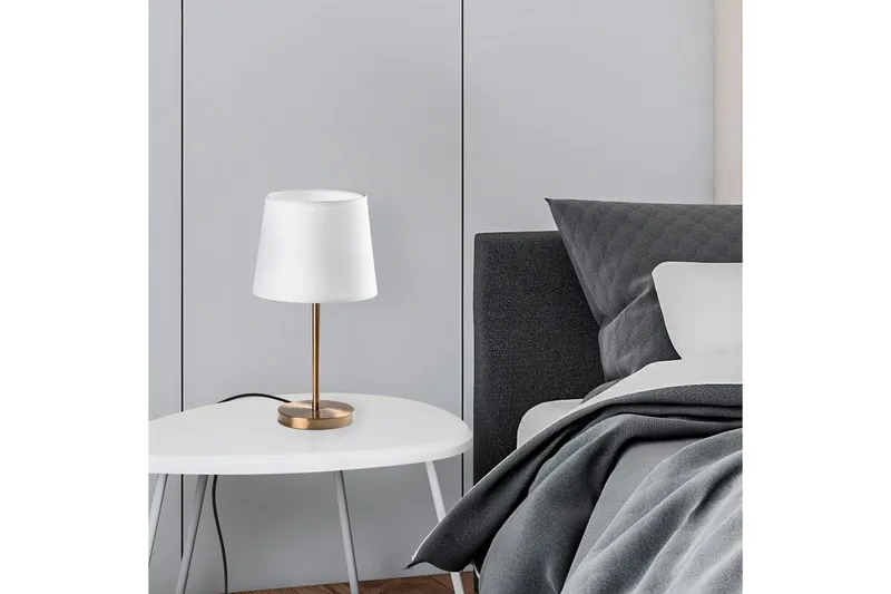 Bordslampset (2 stycken) Jaspal Antik / Vit - Antik / Vit - Belysning & el - Inomhusbelysning & lampor - Sänglampor & nattduksbordslampa - Sänglampa bord