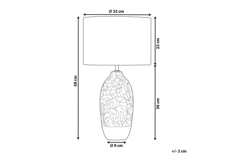 Cominai Bordslampa 58 cm E27 - Flerfärgad - Belysning & el - Inomhusbelysning & lampor - Sänglampor & nattduksbordslampa - Sänglampa bord
