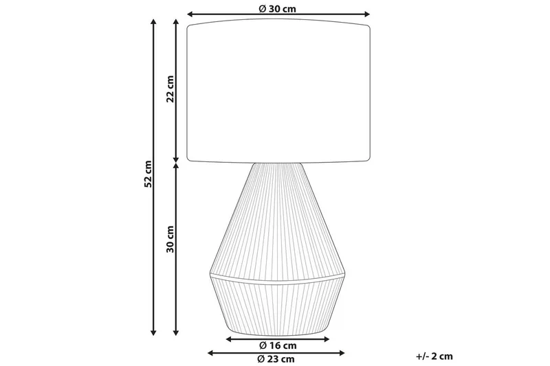 Kafelaina Bordslampa 52 cm E27 - Natur/Vit - Belysning & el - Inomhusbelysning & lampor - Sänglampor & nattduksbordslampa - Sänglampa bord