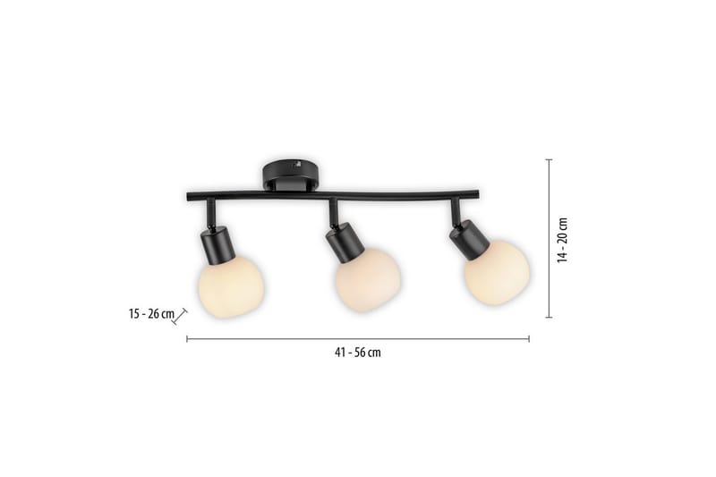 Loki Just Light Taklampa - Black - Belysning & el - Inomhusbelysning & lampor - Sovrumslampa - Taklampa sovrum