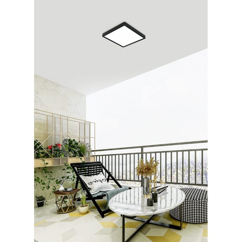 Plafond Argolis 285x285 mm - Svart - Belysning & el - Inomhusbelysning & lampor - Sovrumslampa - Taklampa sovrum