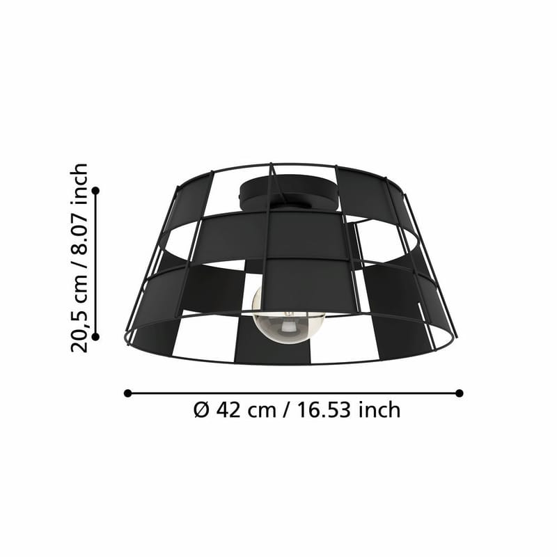 Taklampa Pontefract - 42 cm - Belysning & el - Inomhusbelysning & lampor - Sovrumslampa - Taklampa sovrum