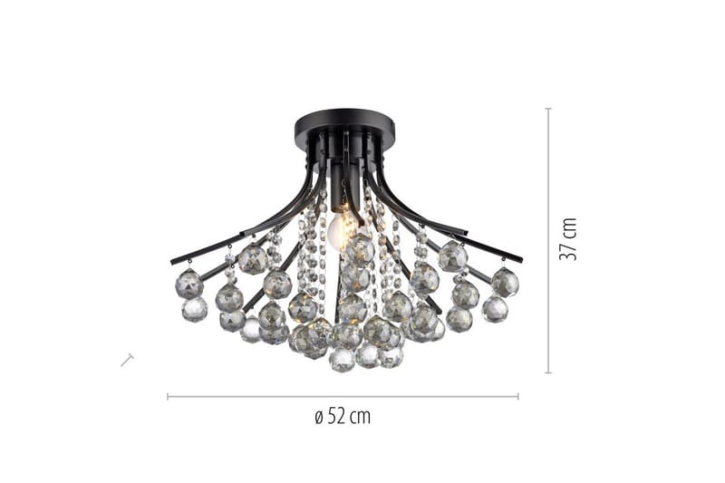 Kulunka Just Light Krona - Black - Belysning & el - Inomhusbelysning & lampor - Taklampa & takbelysning - Kristallkrona & takkrona