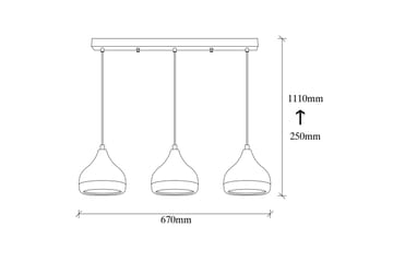 Opviq Yildo Taklampa - Svart/Koppar - Belysning & el - Inomhusbelysning & lampor - Taklampa & takbelysning - Pendellampor & hänglampor