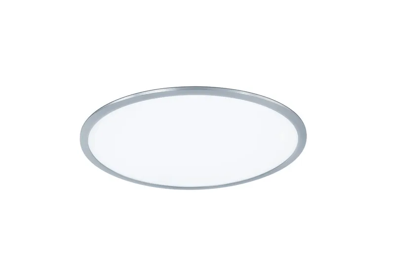 Phoenix LED Plafond 62cm borstad stål, Borstad stål/Vit