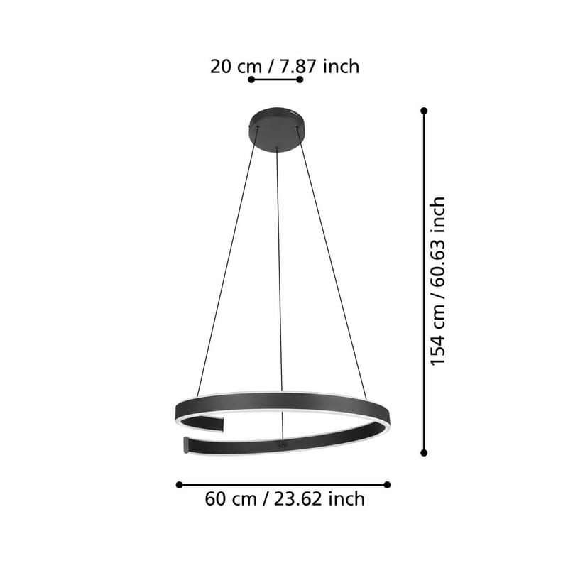 Takpendel Andabaia - 60 cm - Belysning & el - Inomhusbelysning & lampor - Taklampa & takbelysning - Pendellampor & hänglampor