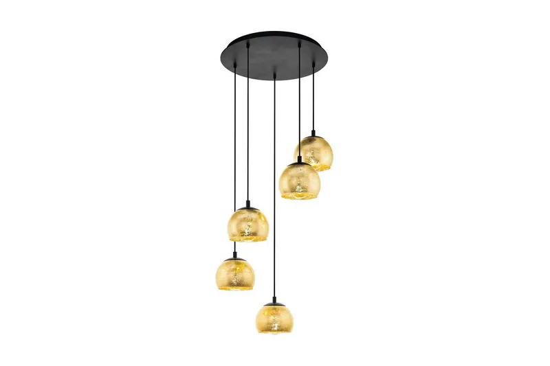 Takpendel Eglo Albaraccin med 5 Lampor, Guld/Svart