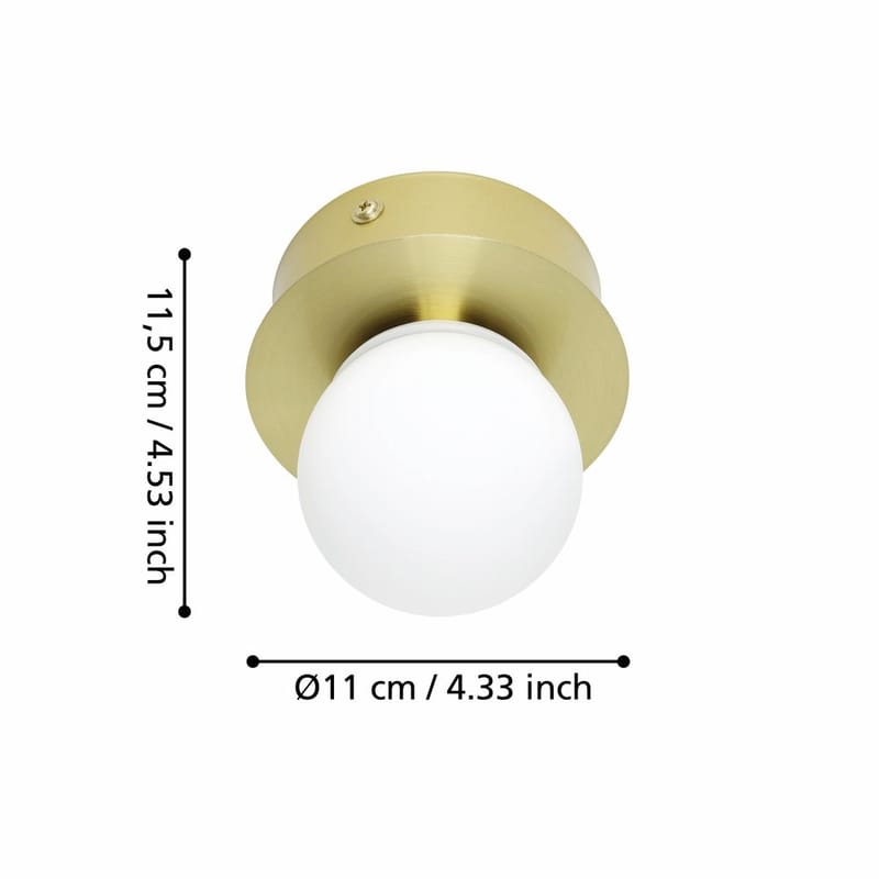 Vägg-/Taklampa Mosiano - Borstade mässing - Belysning & el - Inomhusbelysning & lampor - Taklampa & takbelysning - Plafond