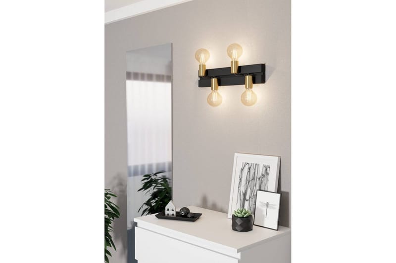 Vägglampa Eglo Macchione - Svart/Mässing - Belysning & el - Inomhusbelysning & lampor - Sovrumslampa