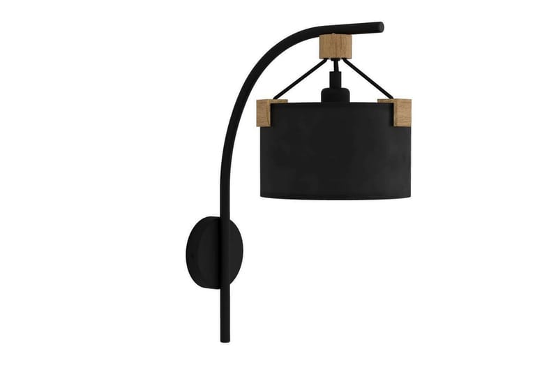Vägglampa Eglo Potosi Svart/Trä