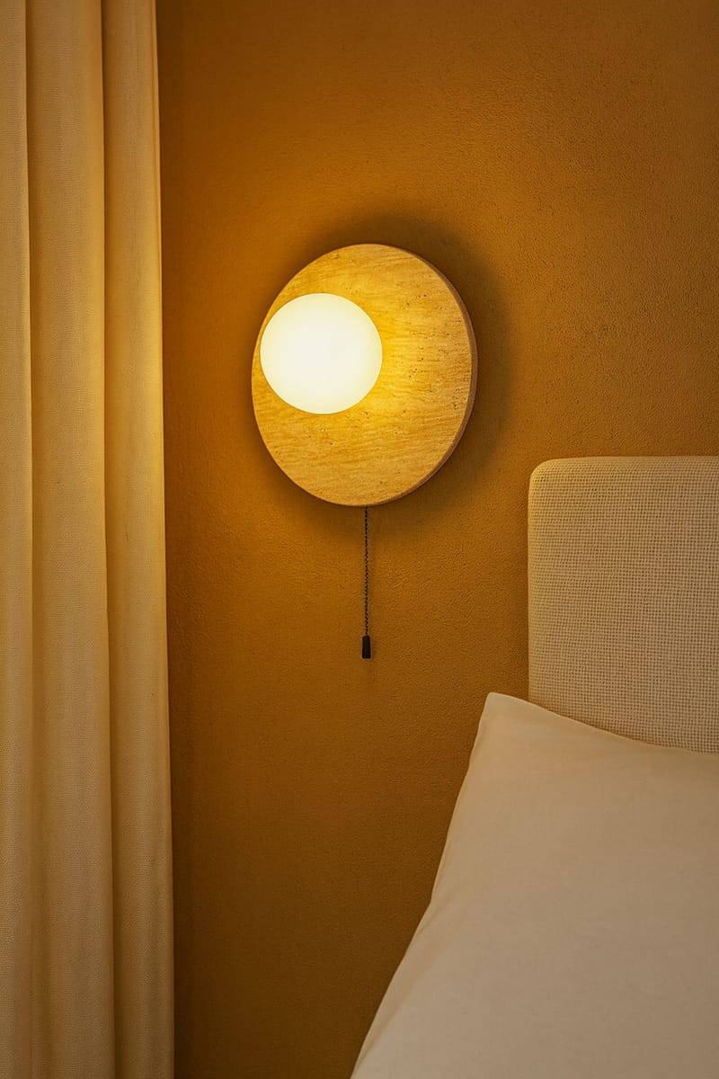 Kummer Vägglampa 12 cm Rund - Beige - Belysning & el - Inomhusbelysning & lampor - Vägglampa