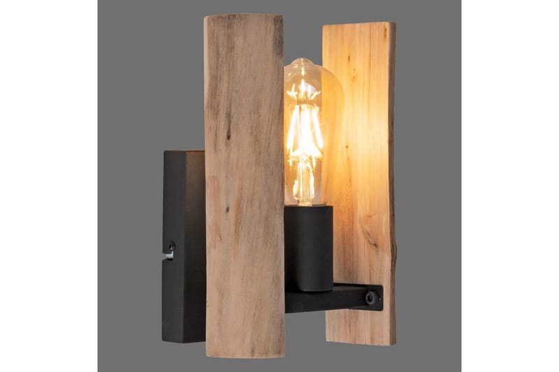 Vägglampa Log - 15x25x17 cm - Belysning & el - Inomhusbelysning & lampor - Vägglampa