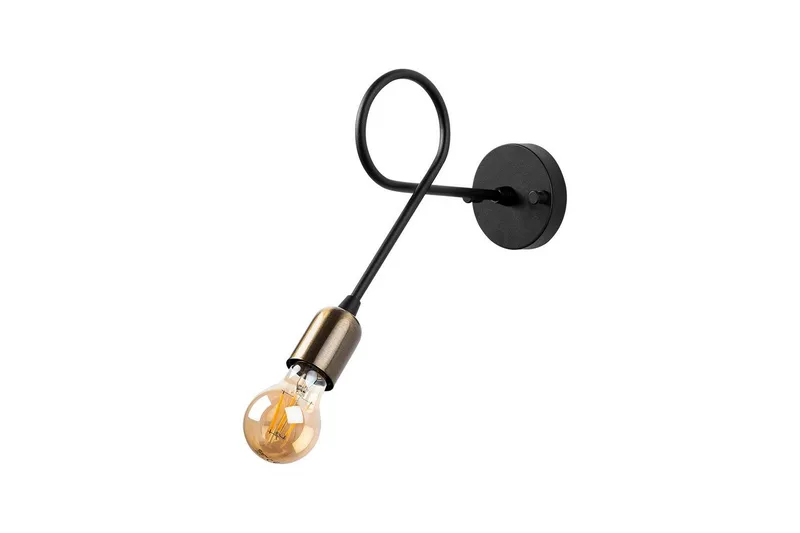 Vägglampa Ranju Svart / Antik, Brons/Svart