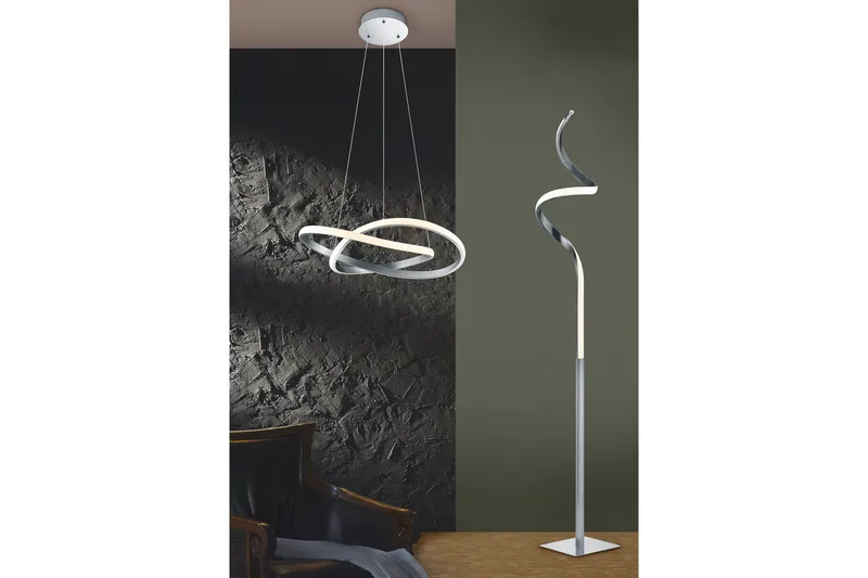 Course LED Golvlampa borstad stål - Vit - Belysning & el - Inomhusbelysning & lampor - Vardagsrumslampa