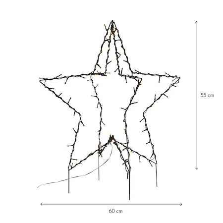 Foldy Utomhusdekoration stjärna med belysning 60 cm - svart - Belysning & el - Julbelysning - Julbelysning utomhus