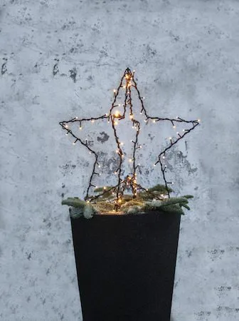 Foldy Utomhusdekoration stjärna med belysning 60 cm - svart - Belysning & el - Julbelysning - Julbelysning utomhus