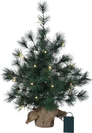 Furu Liten julgran med belysning 60 cm, grön
