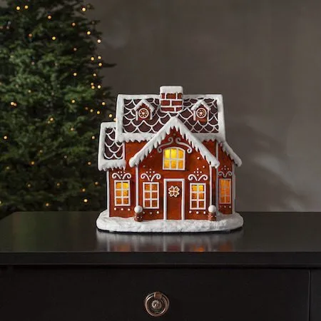 Gingerville Inomhusdekoration belysning 26 cm - brun - Belysning & el - Julbelysning - Övrig julbelysning