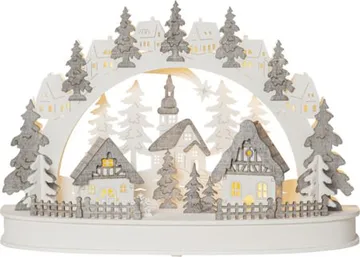 Grauberg Inomhusdekoration belysning 42 cm - vit och grå - Belysning & el - Julbelysning - Övrig julbelysning