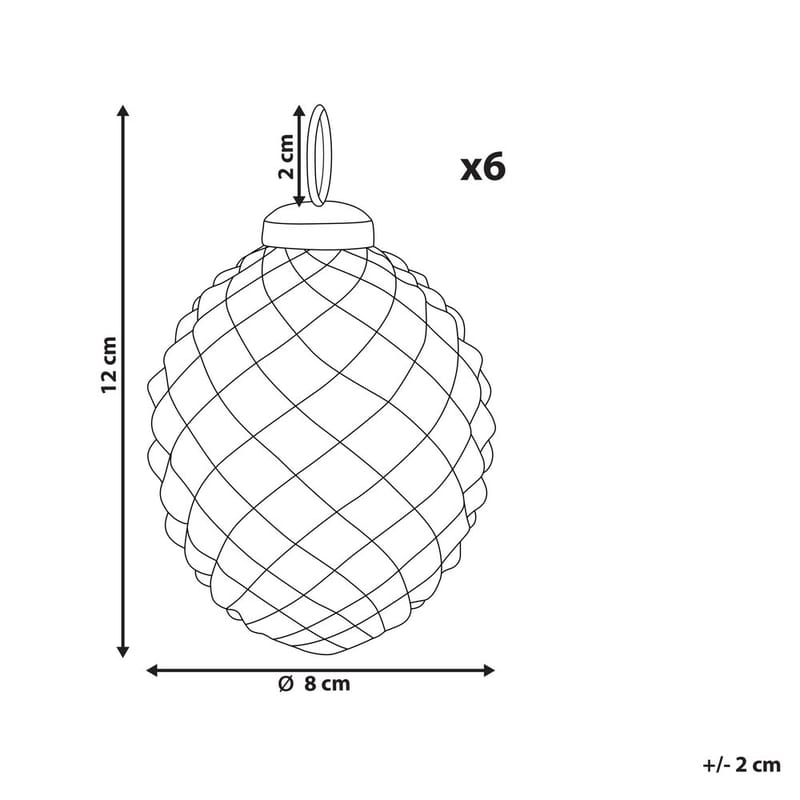 Julgranskula Laiton Set med 6 - Inredning - Julpynt & helgdekoration - Julpynt & juldekoration - Julgranspynt & julgranskulor