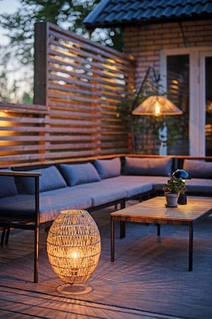 Linde Lampskärm Utomhus 30x46 cm i Konstrotting - Beige - Belysning & el - Belysningstillbehör