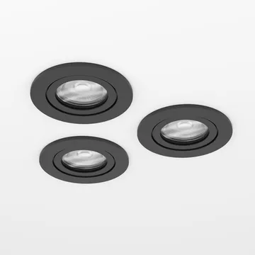 Infälld Lampa Barranco 90 mm 4000K Set om 3 - Svart - Belysning & el - Ljuskällor & glödlampor - Spotlight & downlight