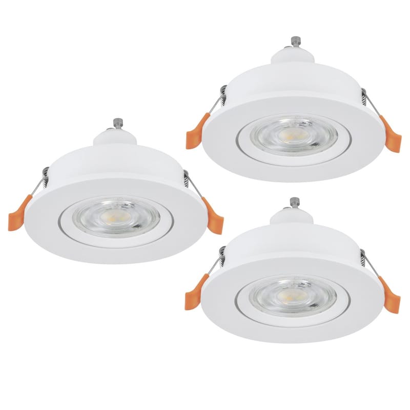 Infälld Lampa Barranco 90 mm 4000K Set om 3, Vit