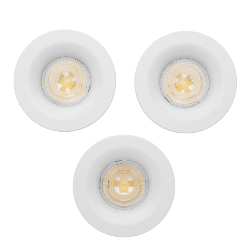 Infälld Lampa Salabate 88 mm Set om 3 - Vit - Belysning & el - Ljuskällor & glödlampor - Spotlight & downlight