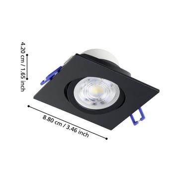 Infälld Lampa Saliceto Mobil Svart 4000K - 8,8 cm - Belysning & el - Ljuskällor & glödlampor - Spotlight & downlight