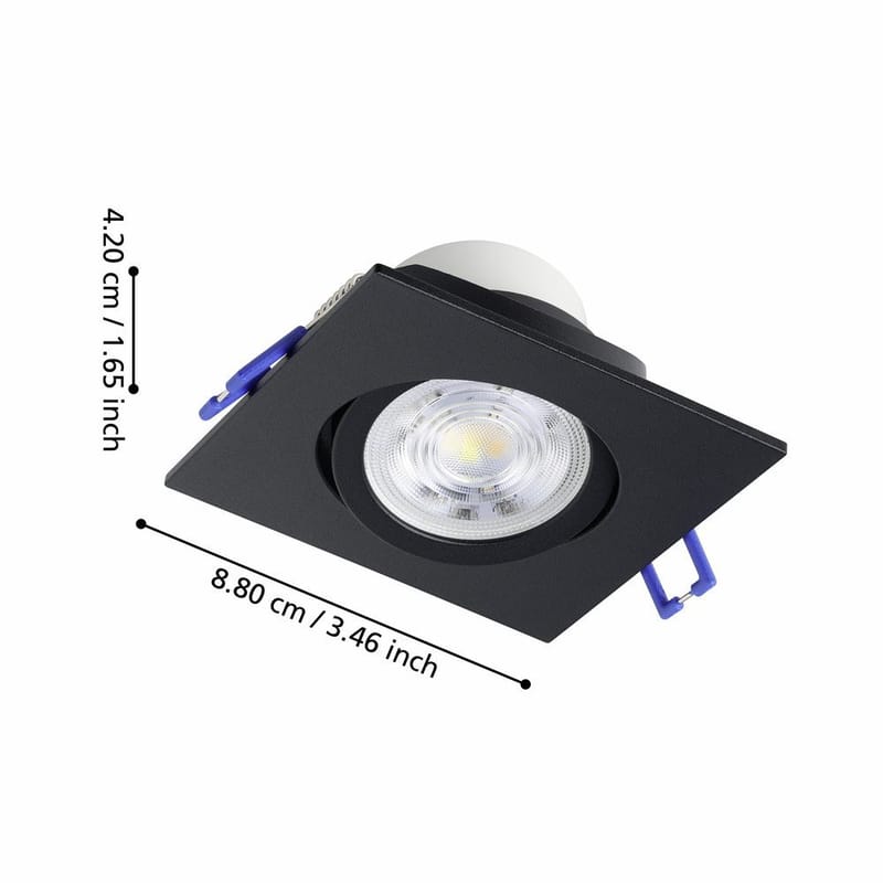 Infälld Lampa Saliceto Mobil Svart 4000K - 8,8 cm - Belysning & el - Ljuskällor & glödlampor - Spotlight & downlight