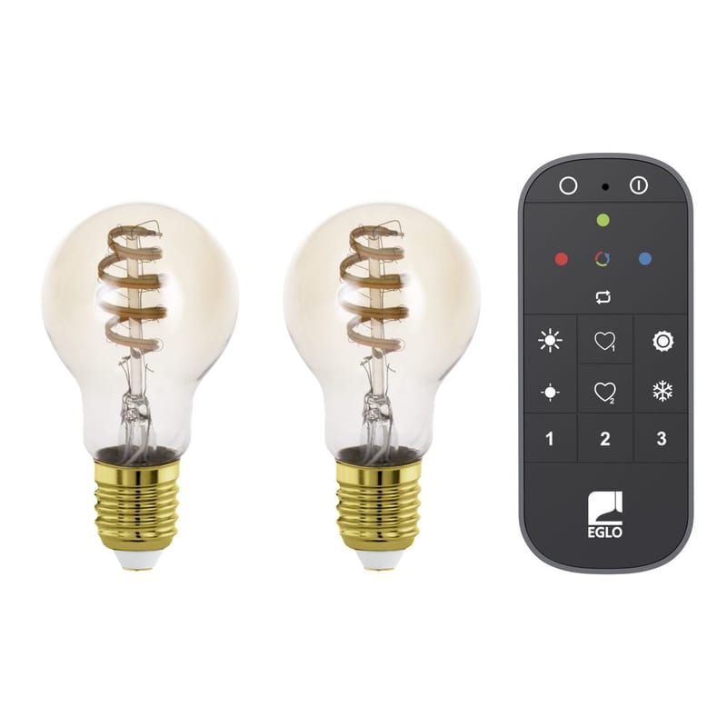 Ljuskälla 2xLM-ZIG-CCT E27 A60 4,9W Amber - 6 cm - Belysning & el - Ljuskällor & glödlampor - LED-belysning - LED-lampa