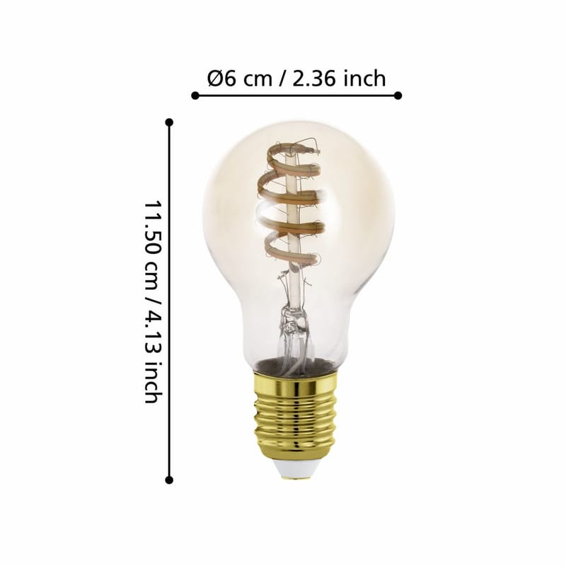 Ljuskälla 2xLM-ZIG-CCT E27 A60 4,9W Amber - 6 cm - Belysning & el - Ljuskällor & glödlampor - LED-belysning - LED-lampa