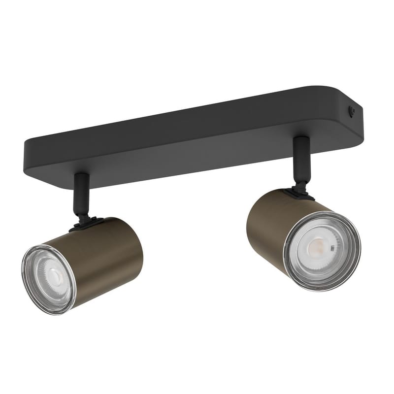 Spotlight Consuma med 2 Lampor, Svart/Bronserad