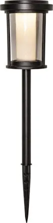 Alippa Solcellspollare 44 cm - svart med rökfärgat glas - Belysning & el - Utomhusbelysning