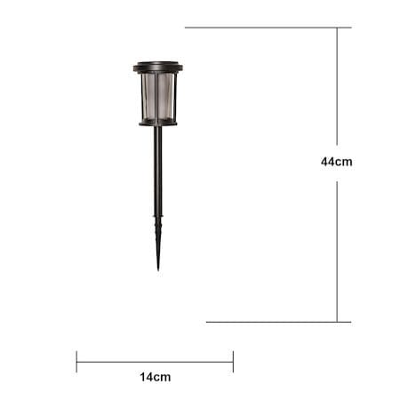 Alippa Solcellspollare 44 cm - svart med rökfärgat glas - Belysning & el - Utomhusbelysning